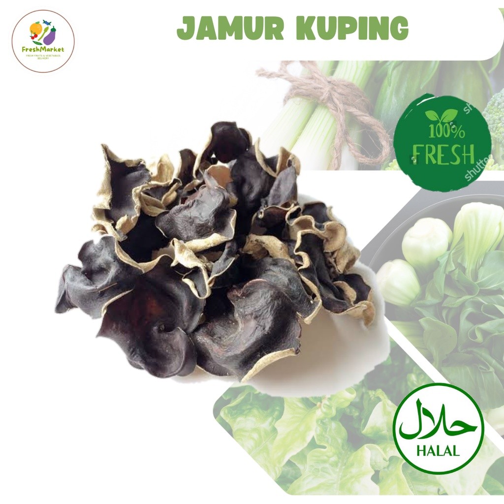 

Jamur Kuping Kering 100 Gram Sayurinstant