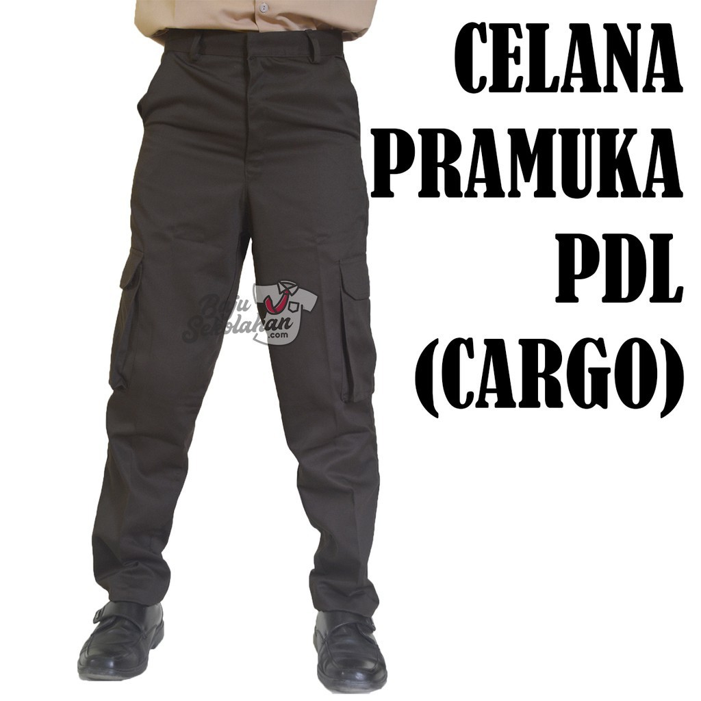 C4 CELANA PANJANG PRAMUKA PDL POLRI PRAMUKA PEMBINA COKLAT TUA SIZE JUMBO