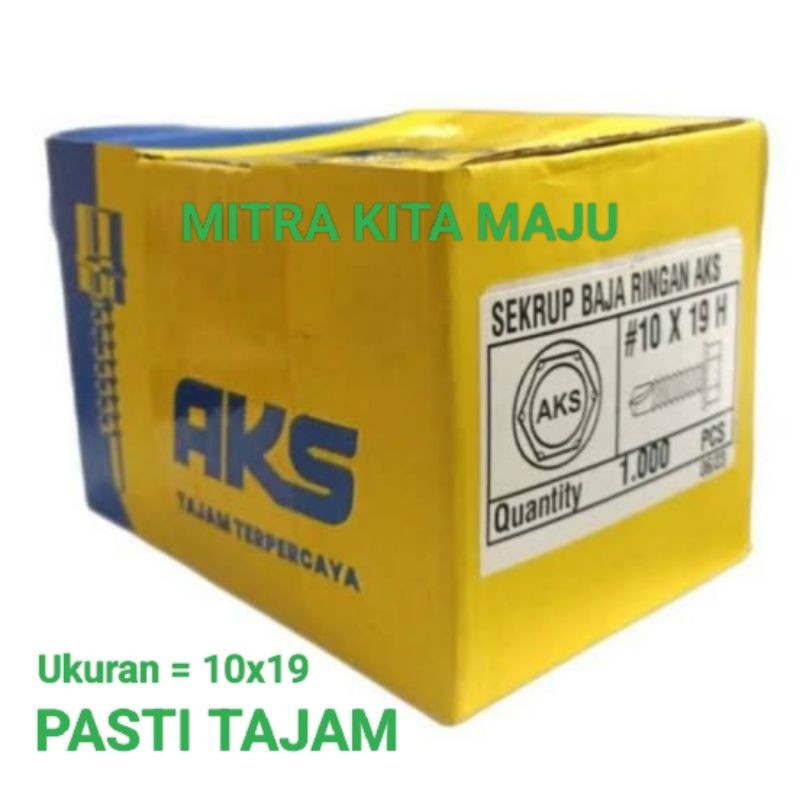 Baut Baja Ringan 10X19 Aks 1 Dus / Skrup Baja Ringan 10X19 Aks 1 Dus / Baut Baja Ringan 10X19 1 Dus