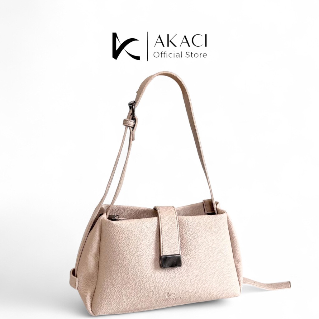 Bagque Shoulder Bag wanita NAOMI Akaci 09-8477 Bahan kulit sintetis 1 ruang Tas selempang cewek terb