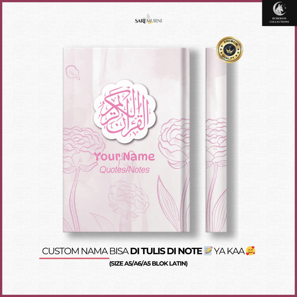 Sari Murni Jakarta - Alquran Custom Nama Terjemahan Perkata Latin A5 A6 Seserahan Nikah DW-145