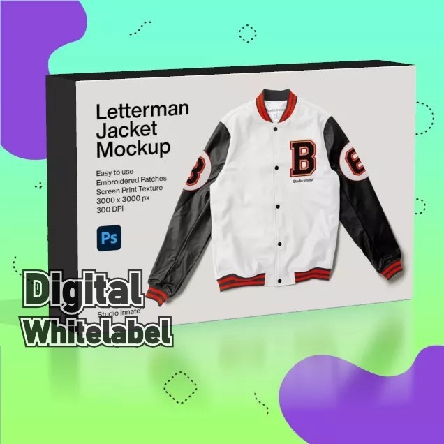 Letterman Jacket Mockup #Photoshop