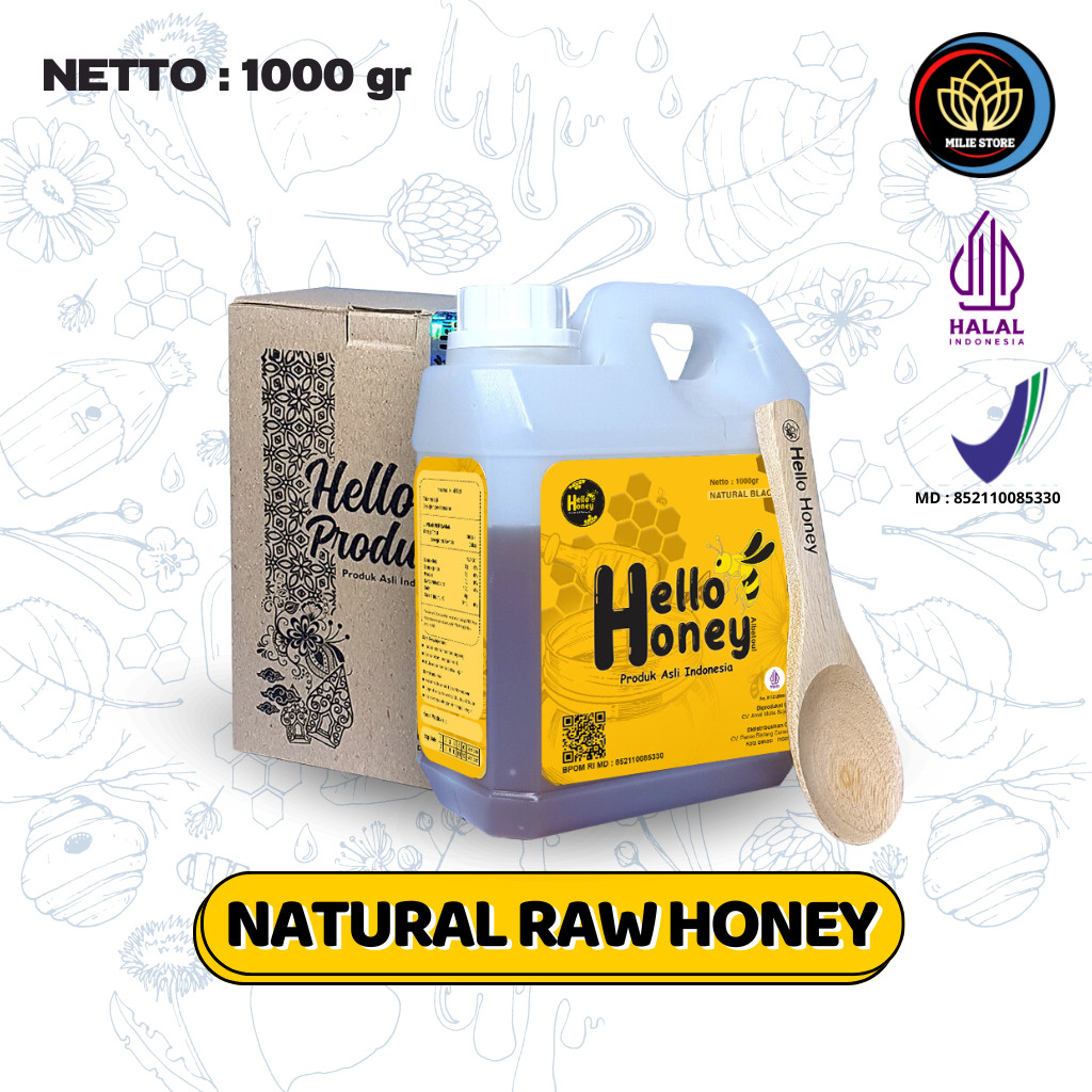 

Madu Asli Murni Natural Raw Honey 1 Kg Manis - Hello Honey