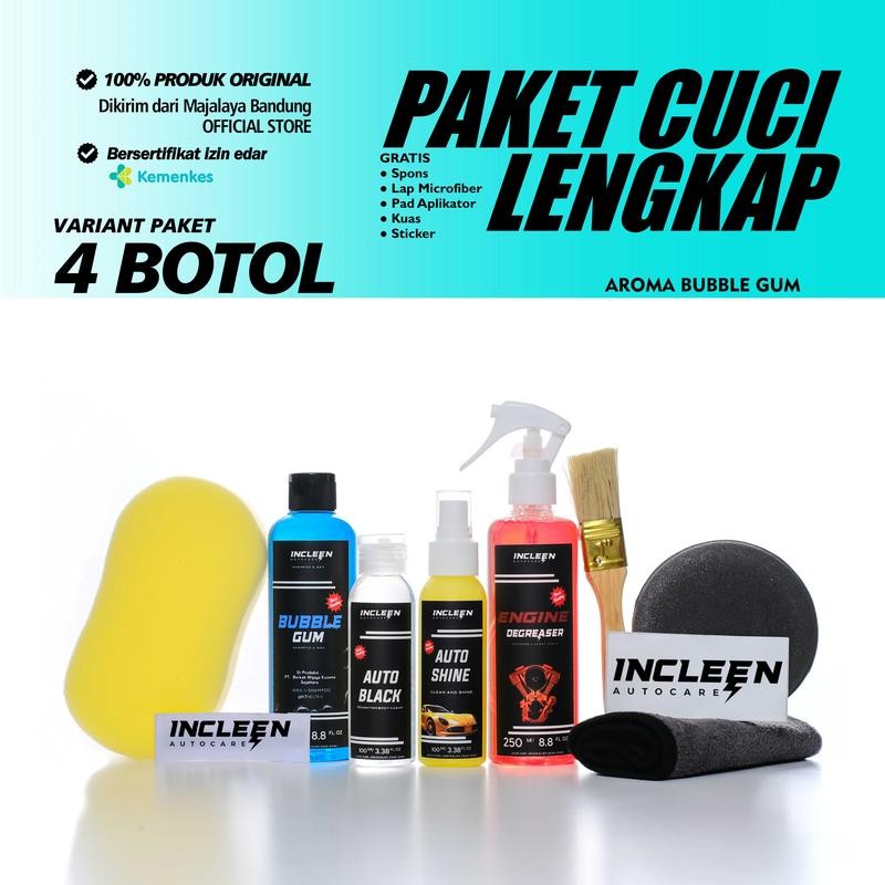 

Terlaris No. 1 | PAKET CUCI LENGKAP PENGKILAP PEMBERSIH PERAWATAN KENDARAAN 4 BOTOL by INCLEEN AUTO CARE Ban Mesin Microfiber