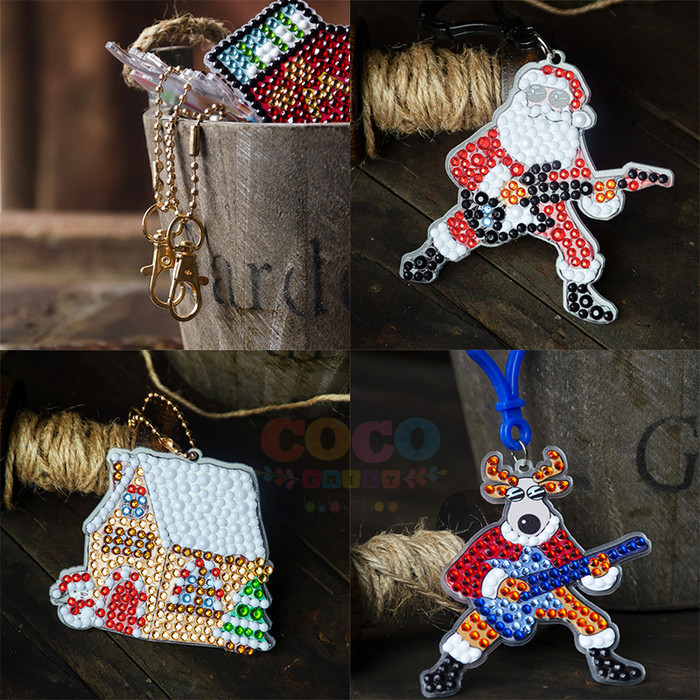 

✨TERLARIS✨ -Hampers Christmas Xmas Hadiah Natal Mainan DIY Diamond Painting - Type-C 8pcs