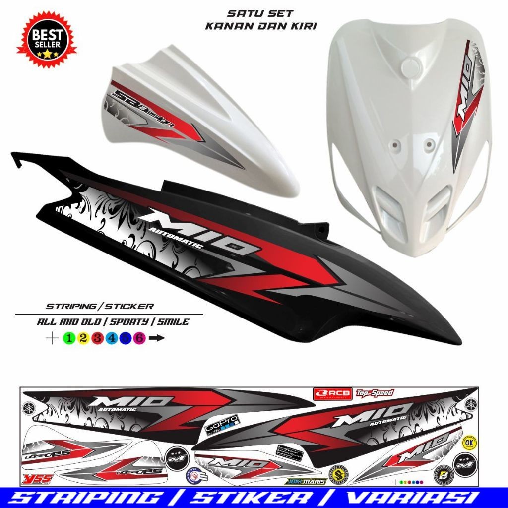 LIS MOTIP STRIPING MIO OLD SMILE / STIKER MOTOR MIO OLD MIO SMILE VARIASI