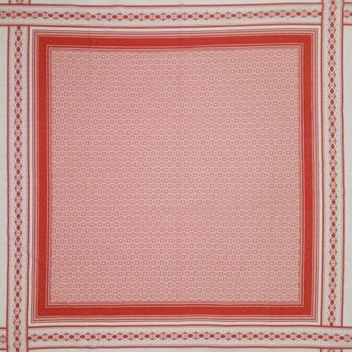 Hijab jilbab kerudung segiempat motif putih merah cabe voal premium lacercut