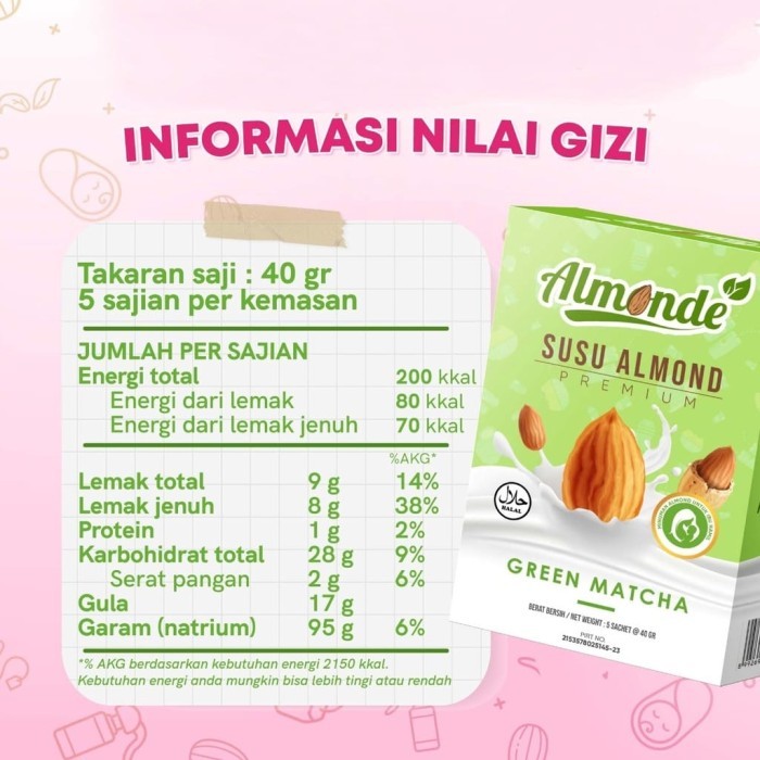 Almonde susu almond premium / susu ibu hamil