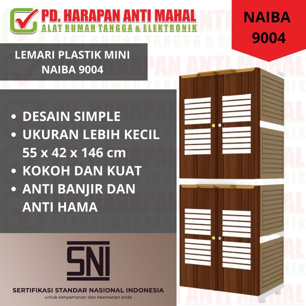 LEMARI PLASTIK NAIBA MSC BATIK MINI 9004/ LEMARI PAKAIAN NAIBA 9004/ LEMARI BAJU NAIBA 9004/ LEMARI 