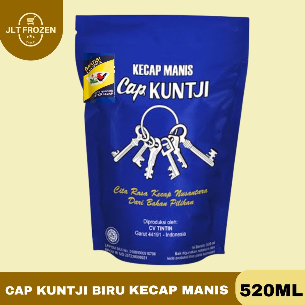 

Kecap Manis Cap Kuntji Kunci Merah / Biru / Kecap Manis / Kecap Tin Tin 520ml