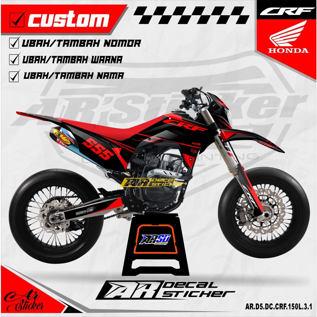 STICKER DECAL HONDA CRF 150 L FULL BODY - STIKER MOTOR CRF 150L SKOTLET FULLBODY