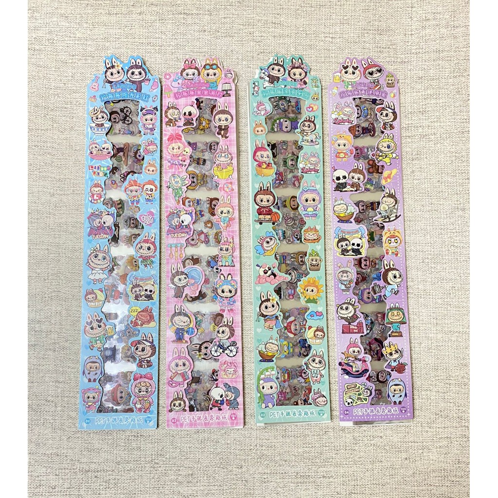 

( isi 20 lbr ) Sticker waterproff SANRIO / LABUBU sticker masu panjang isi 20lembar