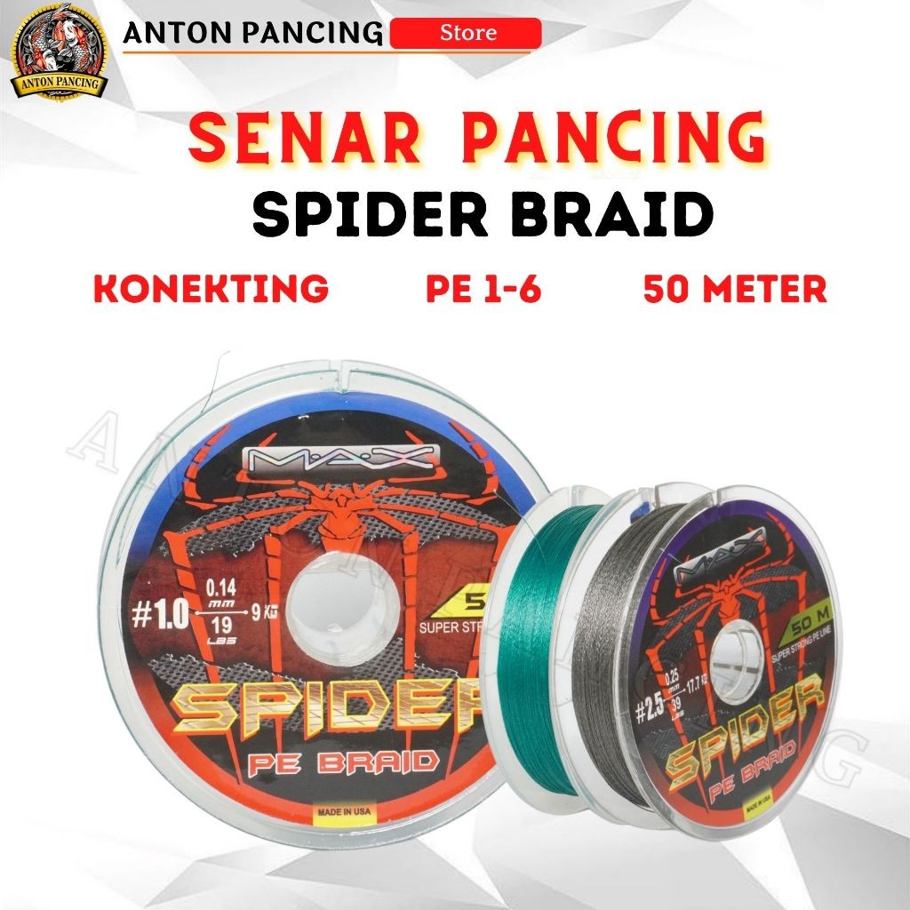 Senar Pancing Spider Braid PE 1-6