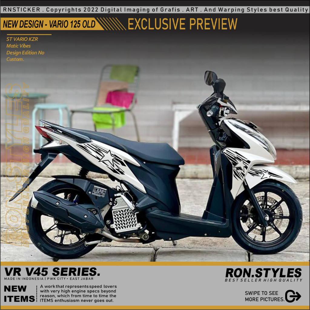 STRIPING Cutting Sticker Striping Variasi Vario Techno 125 Old KZR 2012-2015