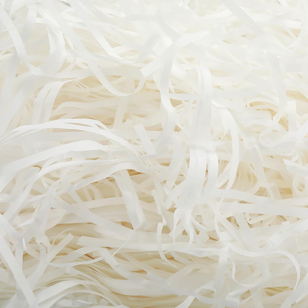 

100g White Crinkle Paper Shredded Tissue Paper for Hampers and Gift Box Stuffing Raffia Paper Crinkle Cut Paper Shred Filler