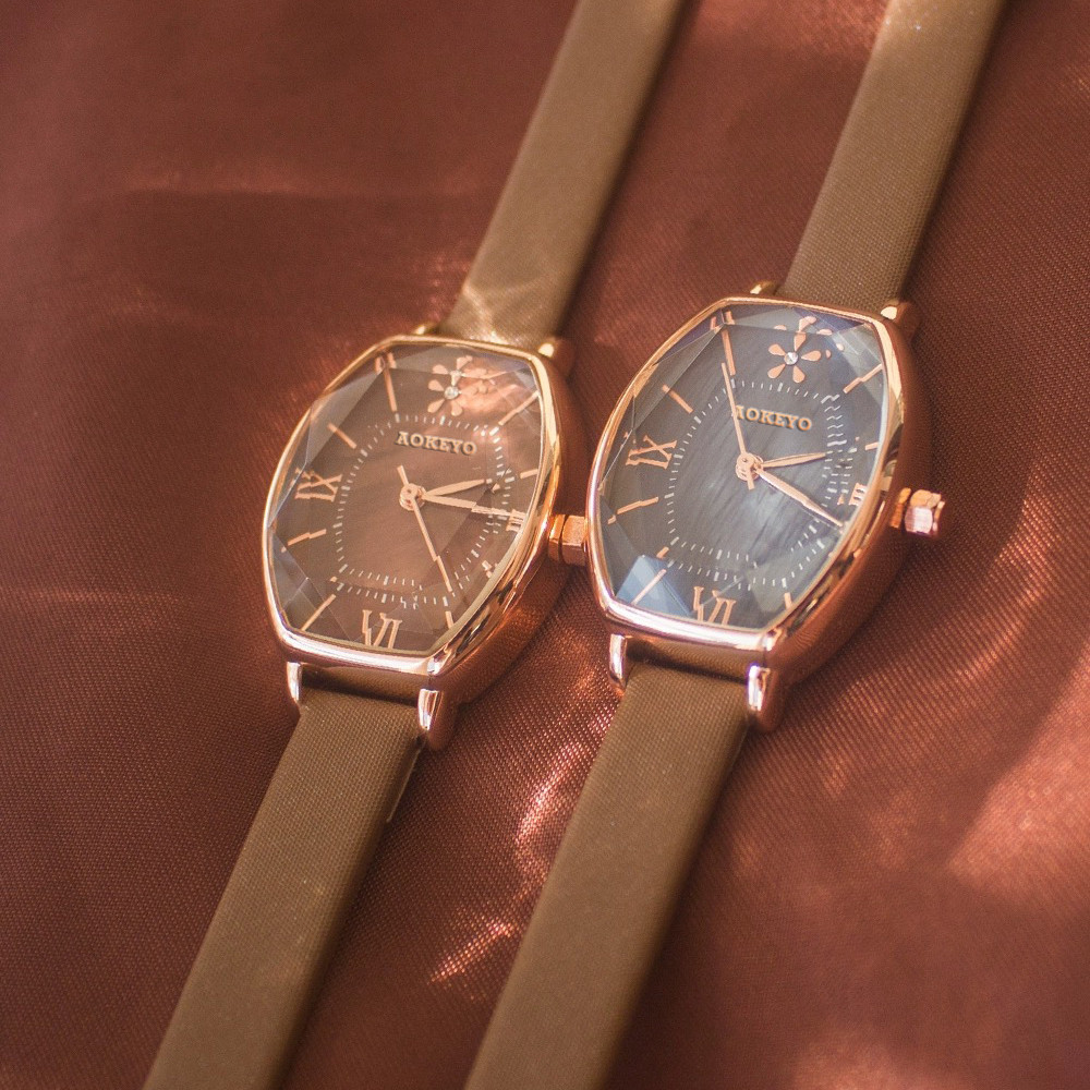 Jam Tangan Wanita Kulit Original Anti Air Tali Kulit Jam Anggun Santai Jam Tangan Cewek（Free BOX+Kar