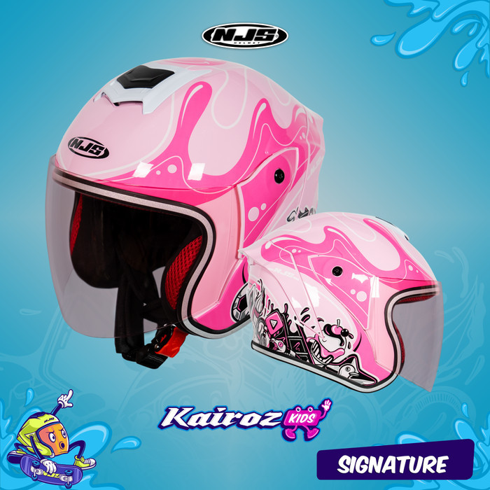NJS Kairoz Kids Signature - Helm Anak (FREE MAINAN ANAK) - Helm Anak | Helm NJS | NJS Anak | Kairoz 