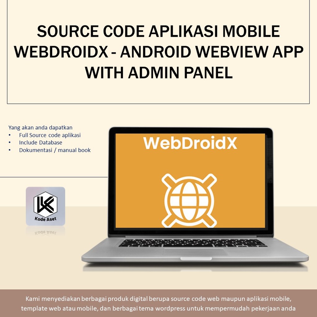 SOURCE CODE APLIKASI MOBILE WEBDROIDX - ANDROID WEBVIEW APP WITH ADMIN PANEL