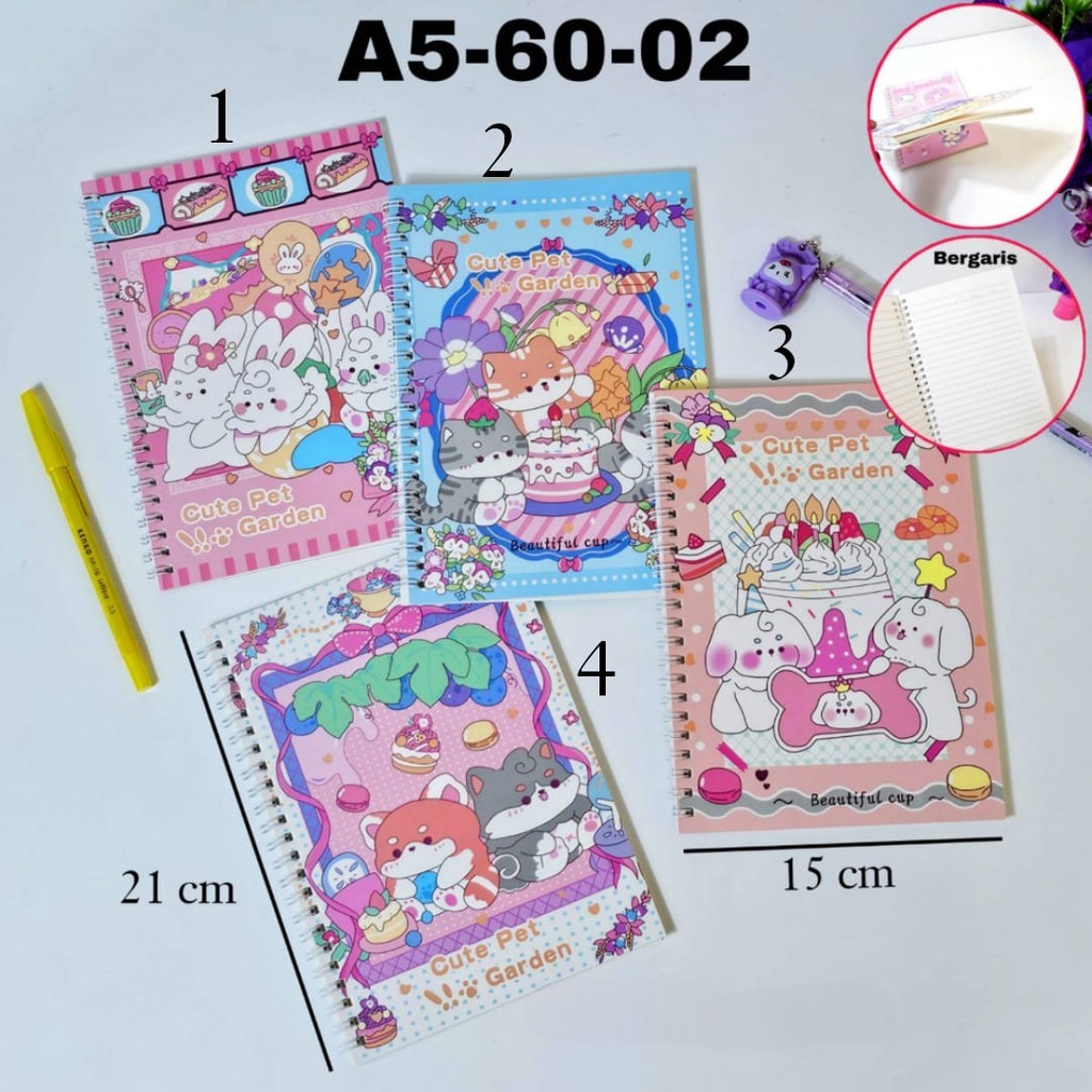 

GG Buku Tulis Spiral A5-40 Cover Karton/Buku Spiral/Catatan/Notebook/ Note Book