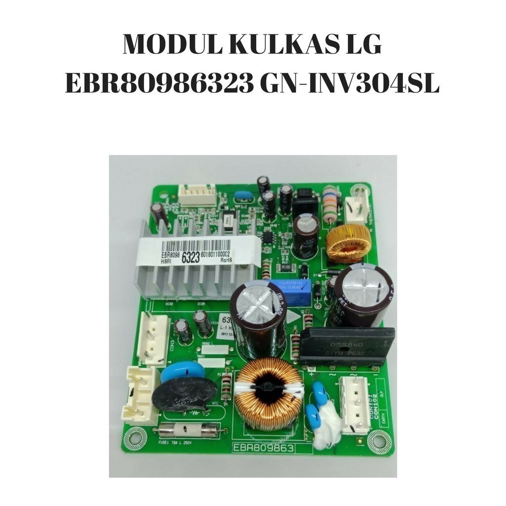 MODUL PCB KULKAS FREZEER INVERTER LG EBR80986323 MODEL GN-INV304SLPART  PAKAI COMPRESSOR BMG089NHMV