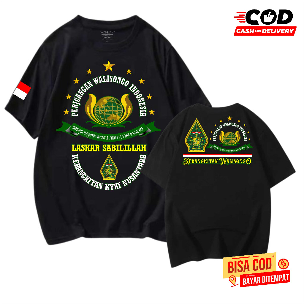 KAOS DISTRO UNISEX KYAI NUSANTARA LASKAR SABILILLAH WALISONGO