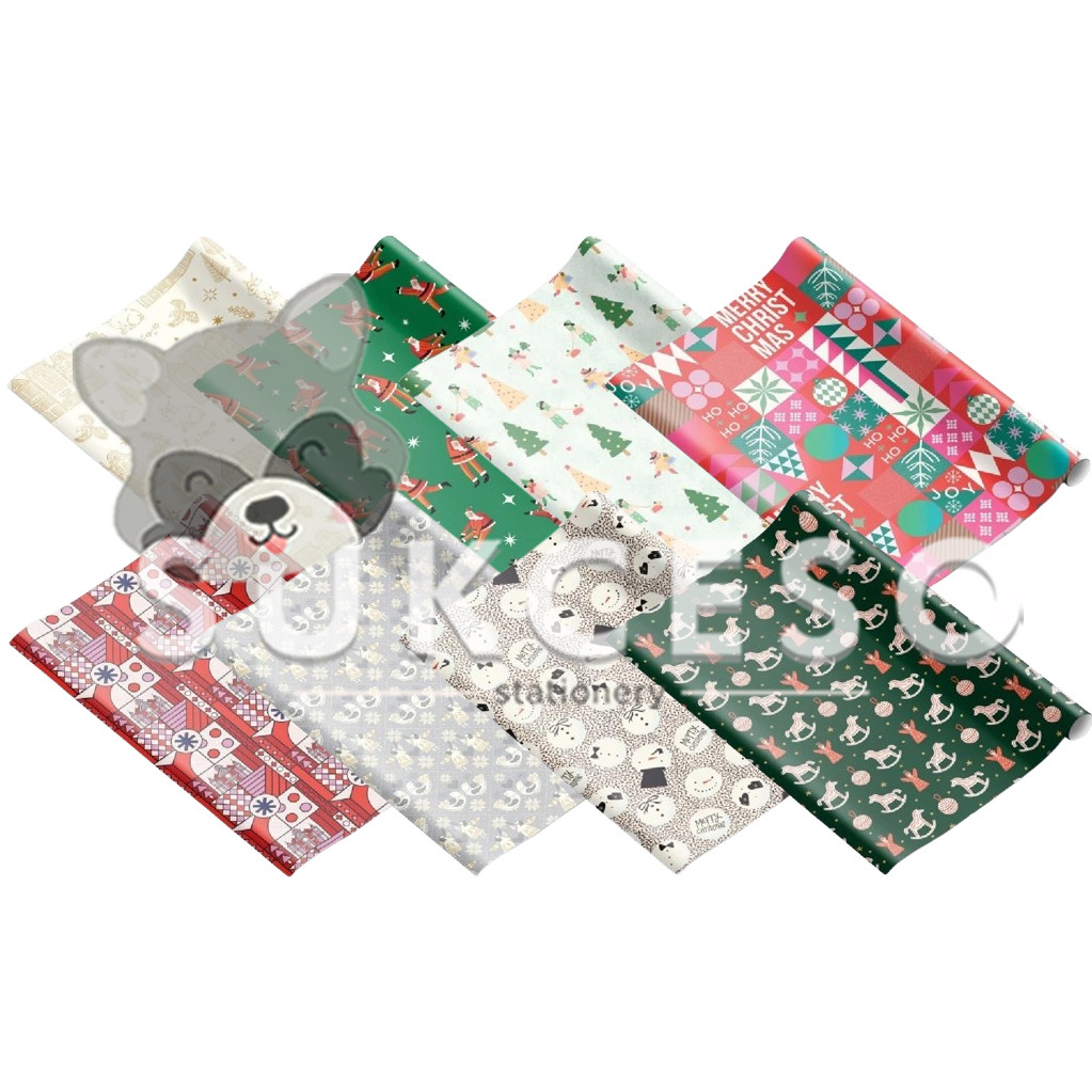 

CAPRICORN DESIGN Kertas Kado Natal GWC Besar SATUAN Pembungkus Hadiah Christmast Gift