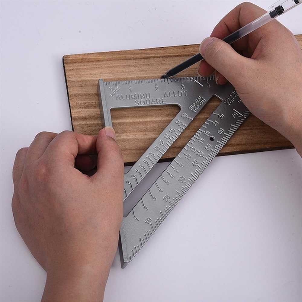 

FMSHOPP Penggaris Siku Mistar Triangle Ruler Aluminium Alloy - VK18‼️COD‼️