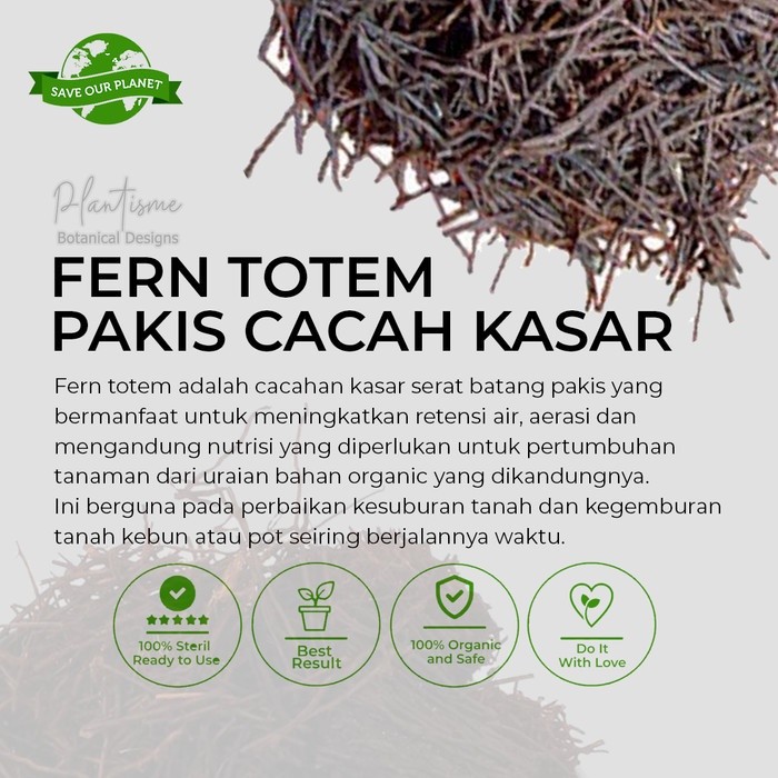Pakis Cacah Kasar Media Tanam Fern Totem - 250gr