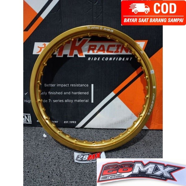 28MX PROMO VELG FELEK PELAK TK JAPAN BRIGHT ORIGINAL ASLI ORI UKURAN 140 RING 14 HOLE LUBANG JARI JA
