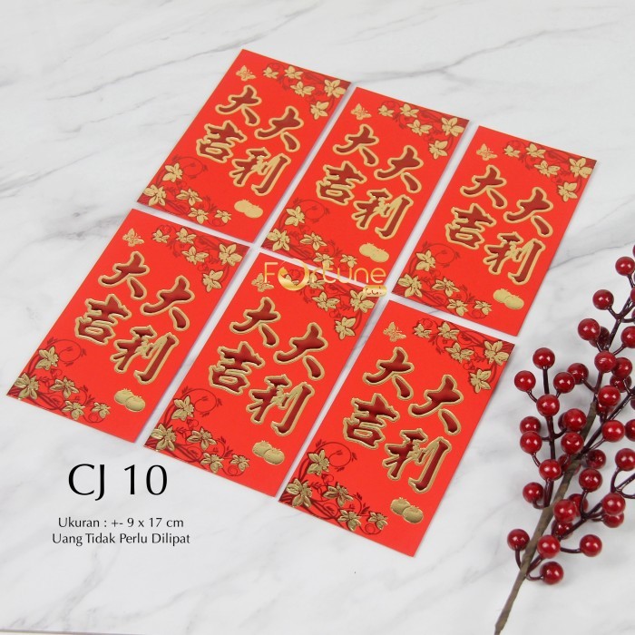 

Angpao Kertas Imlek Premium Tebal Chinese New Year Fu Panjang Isi 6 - CJ10