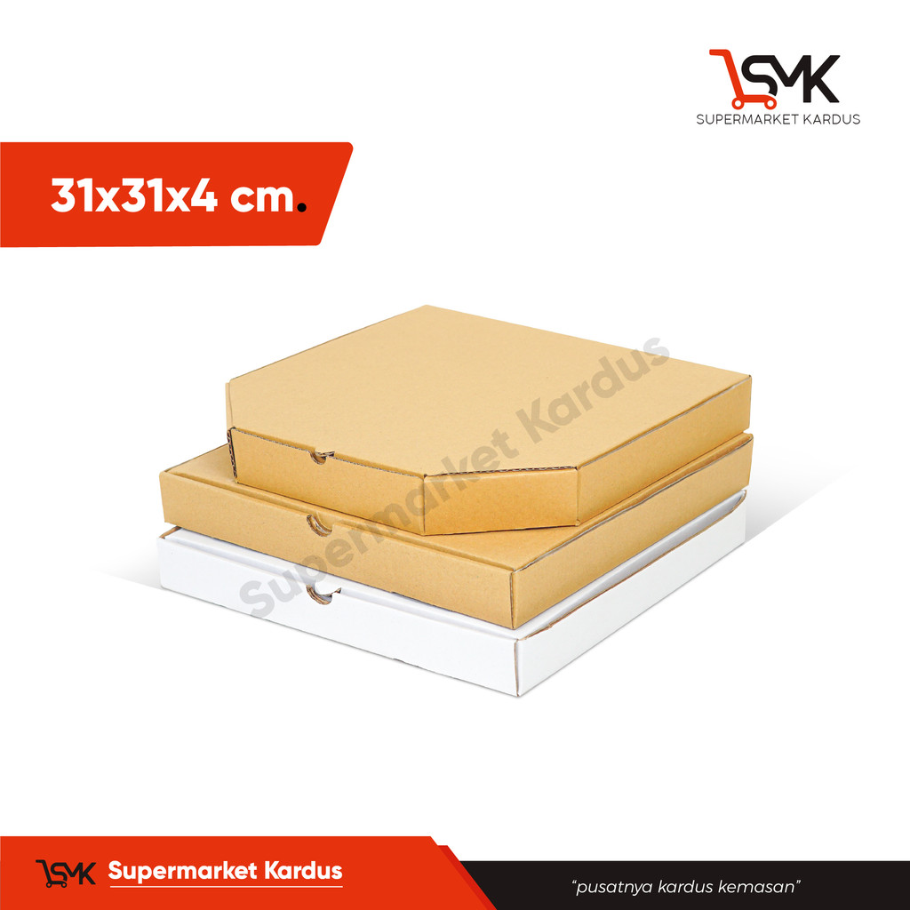 

Box 31X31X4 cm LD Kardus/Karton/kemasan/paking/boxPizza/boxjam/hampers/tinggi4