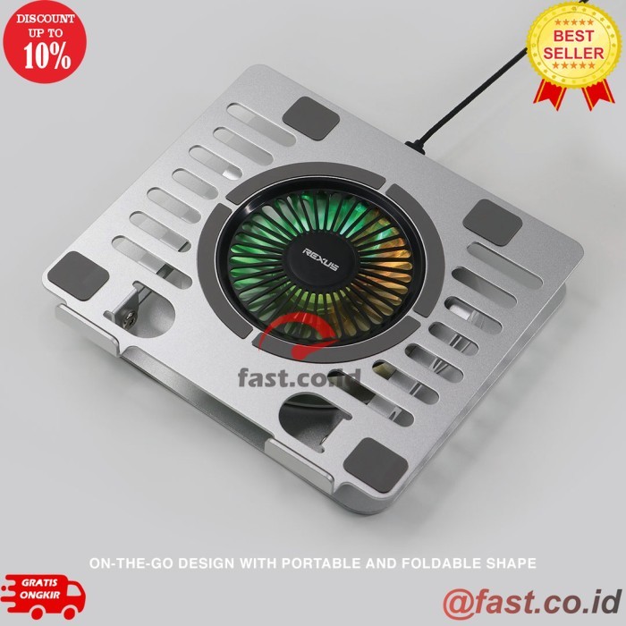 FAST CO ID Rexus Laptop Stand Decha Frost FP04 - Silver