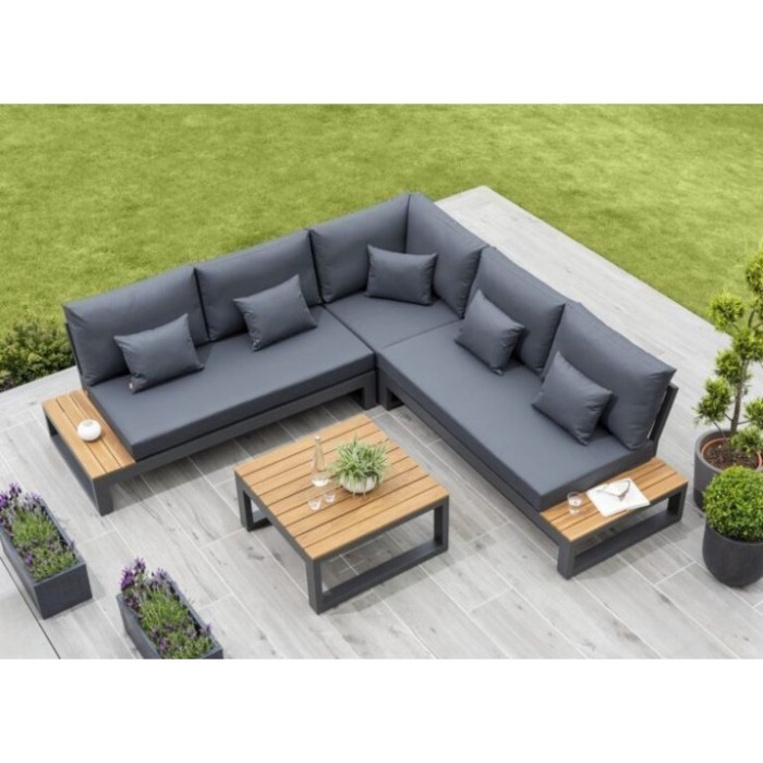 Kursi sofa cafe, sofa lesehan outdoor, sofa bantalan tebal, sofa jati