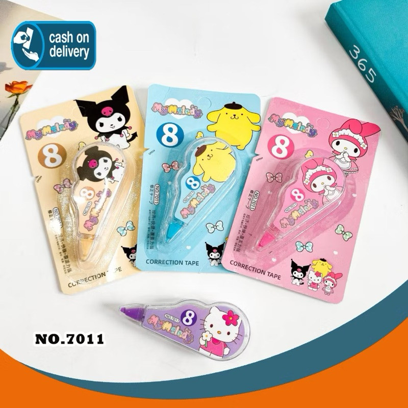 

(WK ACC) Tip-X Kertas Sanrio premium Correction Tape Roll Tipe x Tipex Tip x Tip-ex Pita Penghapus Pulpen