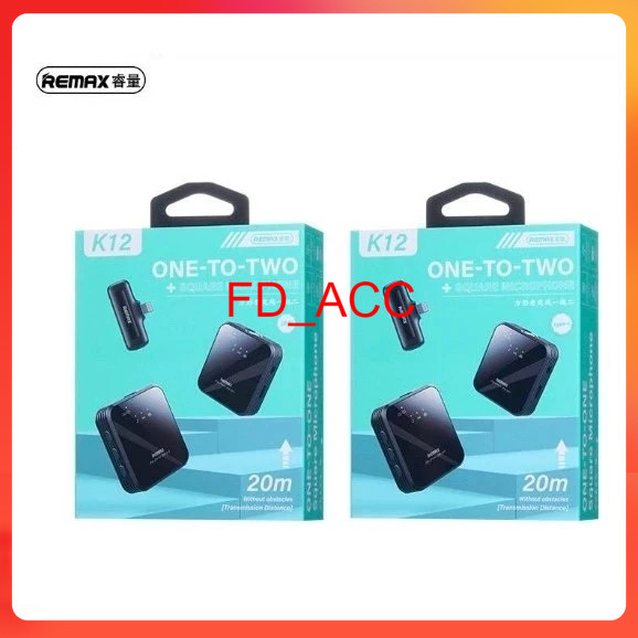 Mic Youtuber / Mic wireless Remax k-12 Wireless Microphone Profesional Mikrofon Lavalier HP