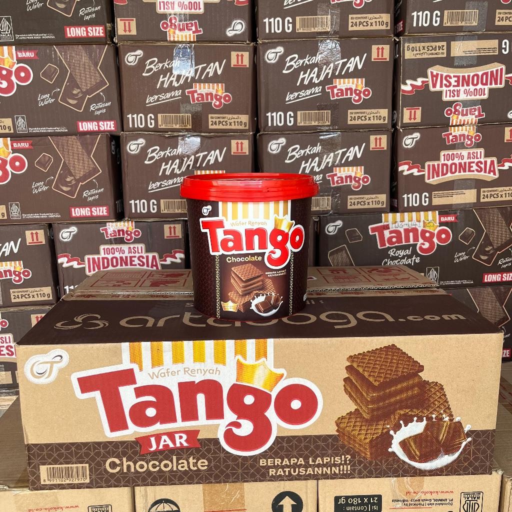 

!!! TERLARIS !!!! tango dan waffle jar 240 gram 1 dus isi 6 toples