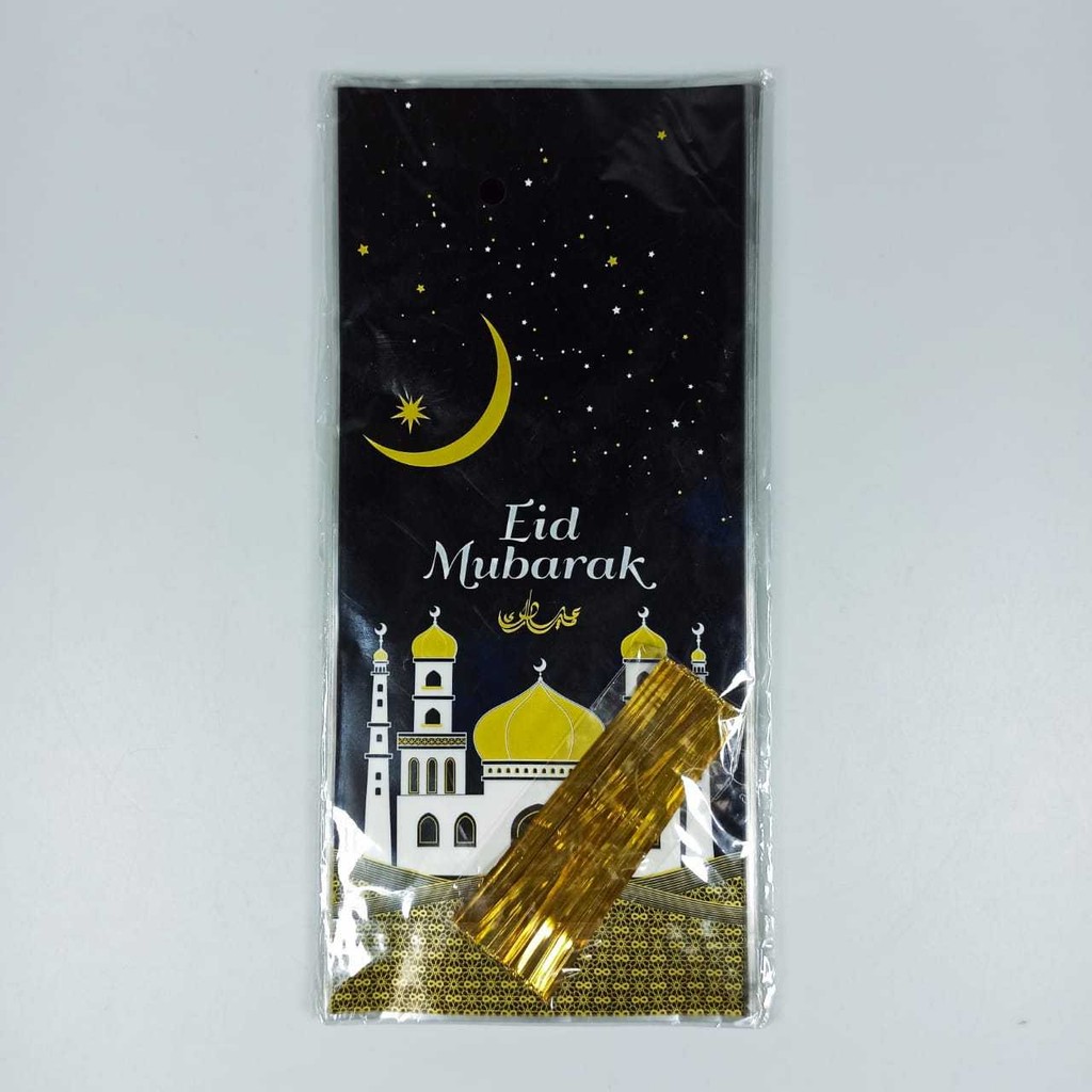 

AJSSHOP CYZIWEI Kantong Plastik Bingkisan Kado Eid Mubarak Gift Bag 50 PCS - CZ-5