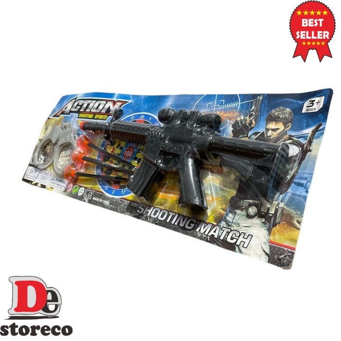 (PDT) Mainan Anak ACTION SHOOTING SPORT GUN Tembakan Series Pubg Machine Gun - Tanpa Bubble