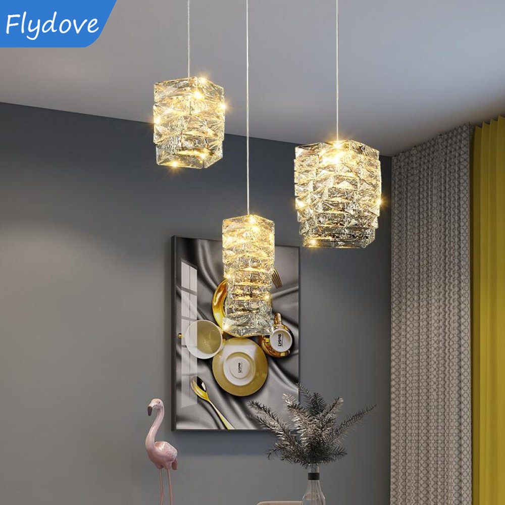 

Bedroom Corridor Hallway Home Office Decor Modern Crystal LED Pendant Chandelier Indoor Living Room Restaurant