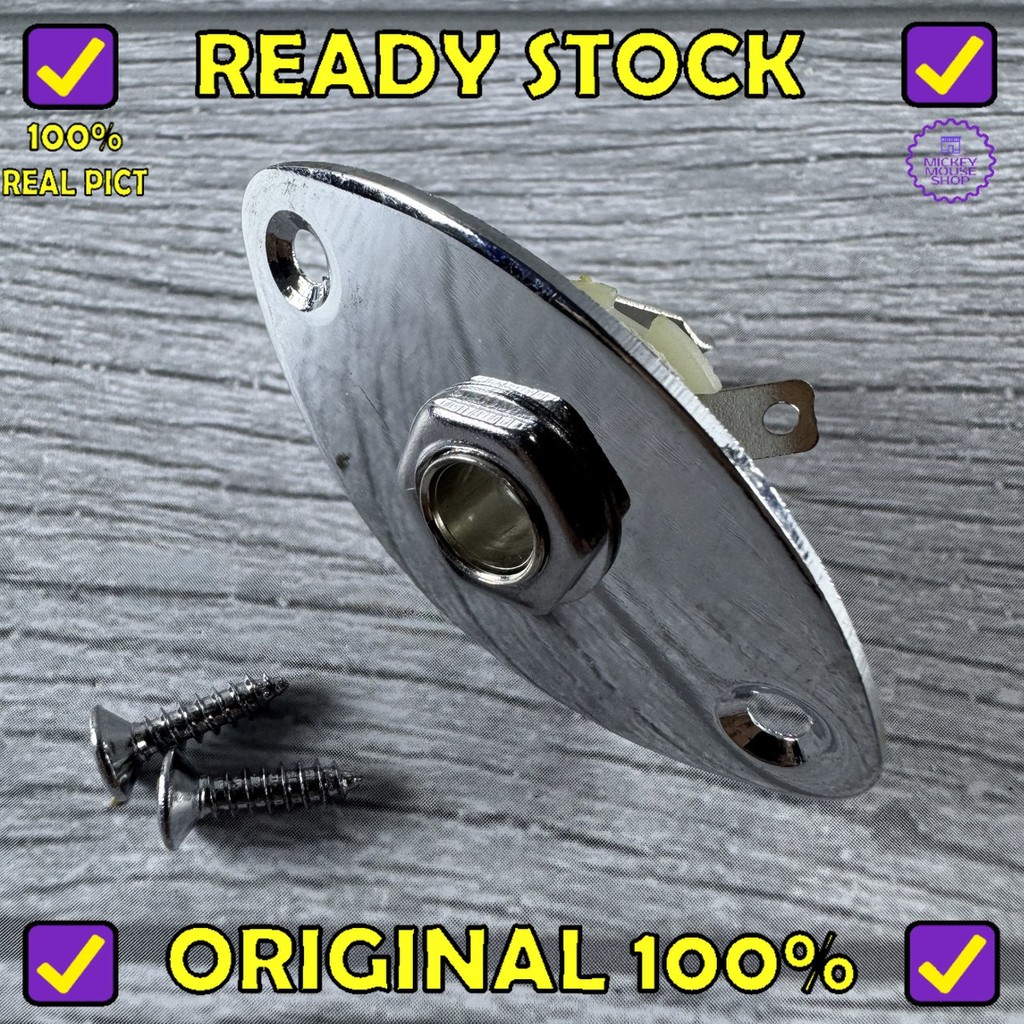 MAXCHEER MU0226-3 Oval Intended Style Socket Jack Plug Mono Female Soket 1/4 6.35mm 6.5mm Electric G