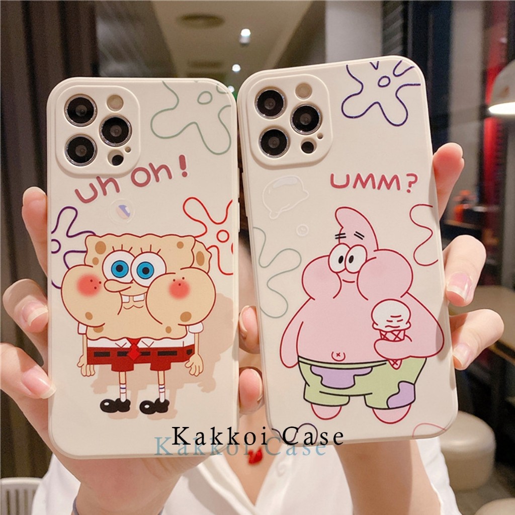 Case For Oppo F1s F5 F7 F9 F11 F15 F17 F19 PRO Spongebob Patrick Cartoon Silicon Softcase SPG2