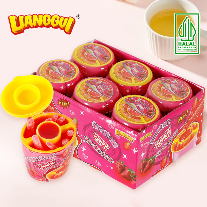 

Lianggui Sweet Set Gummy Candy isi 6pcs - Permen Lunak Rasa Strawberry