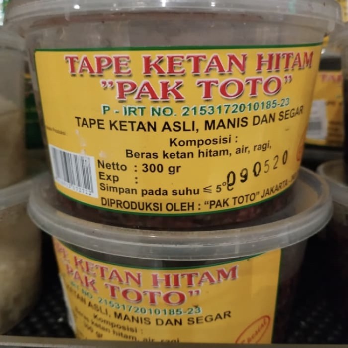 

Tape ketan hitam cap "Pak Toto" 300 gr.