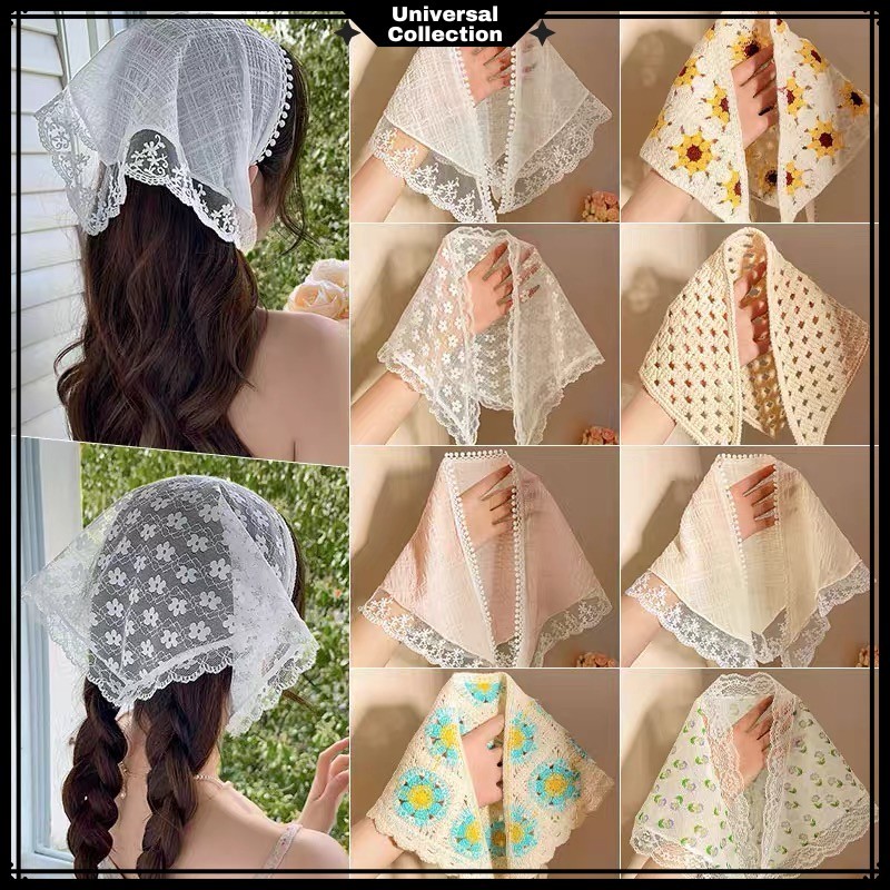 BANDO SCARF FASHION KOREA MODEL RENDA CASUAL AESTHETIC / HEADBAND SYAL RAW LACE / BANDANA KOREAN STY