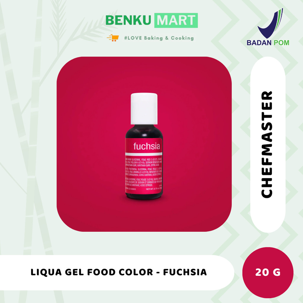 

Chefmaster FUCHSIA Liqua Gel Food Color 20 gr Pewarna Makanan | Fuschia 20ml