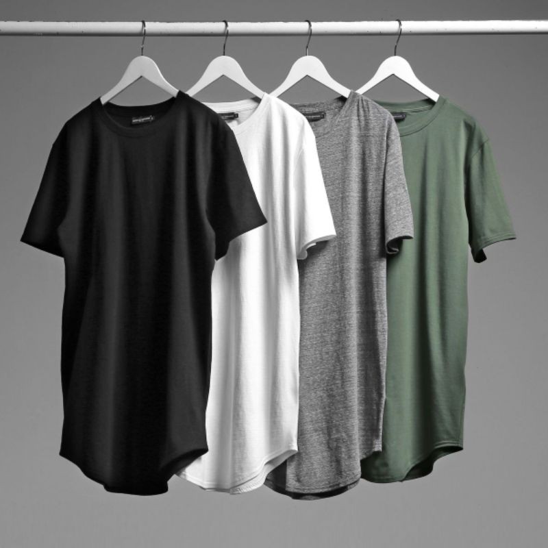 KAOS KURTA POLOS / KAOS POLOS LONGLINE KUALITAS PREMIUM / KAOS LONGLINE PRIA BISA COUPLE / KAOS POLO