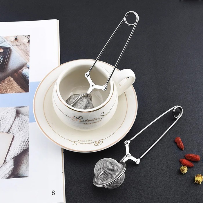 EAQP Saringan Teh Bumbu Rempah Stainless Steel Reusable Filter S6P13W