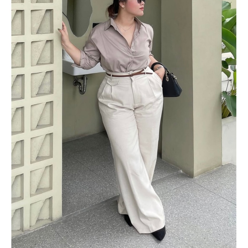 ORO PANTS - Celana KulotJumbo Wanita  Anti Kusut Loosepants Highwaist Polyester Premium