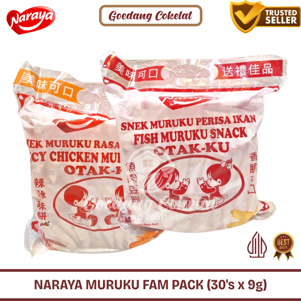 

Naraya Muruku Otak-Ku Otakku Maruku Fish / Snack Otak-Otak / Snek Ikan Kemasan 1 Pack Isi 30pcs x 9g
