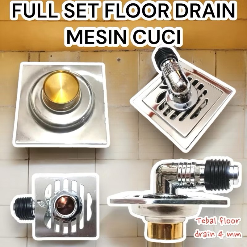 Saluran Pembuangan Mesin Cuci / Floor Drain Mesin Cuci / Sambungan Pembuangan Air Mesin Cuci Stainle